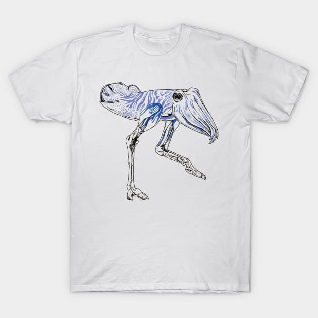 Cuttlefish Taking a Walk T-Shirt by RaLiz